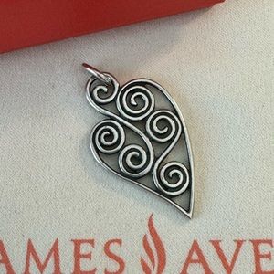 James, Avery, Sterling silver retired heart pendant